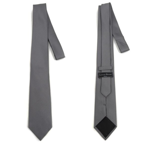 Neck Tie - Men's - Gray / Silver- Micro Mini Dot Pattern - NWT - Picture 3 of 7